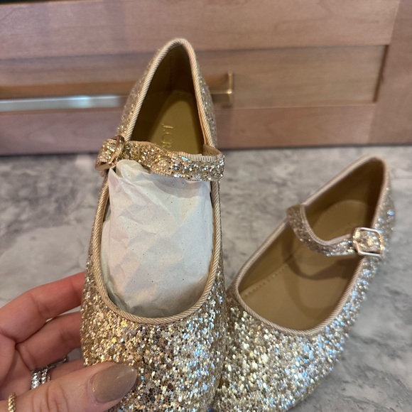 J.Crew gold glitter Mary Jane worn once - Picture 4 of 7